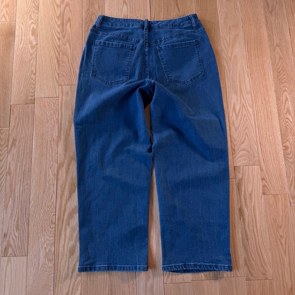 Girl With Curves Wide Leg Blue Jeans Womens 10P - Picture 4 of 7